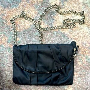Multi-convertible black Lindsay Phillips evening bag - shoulder or clutch